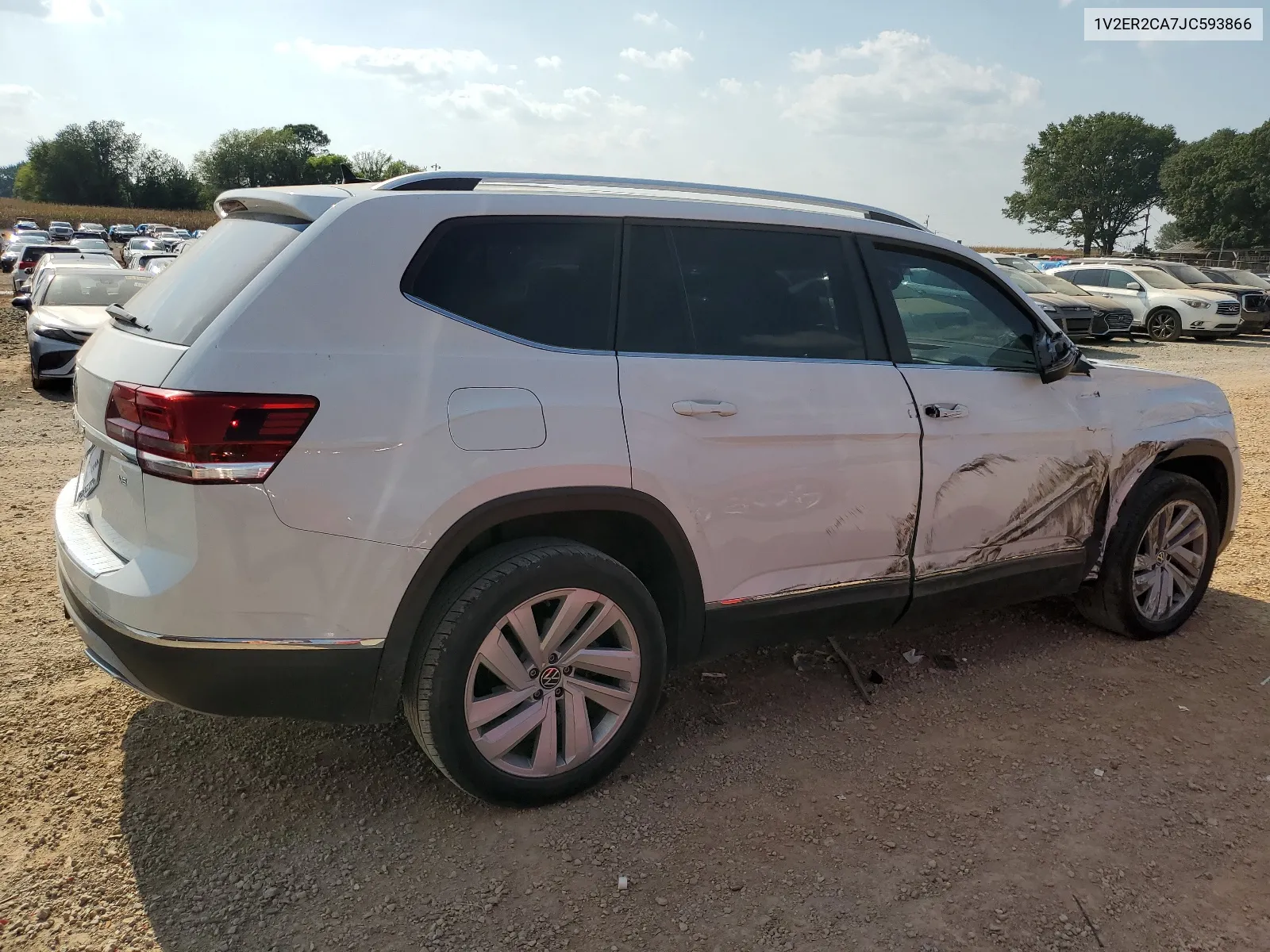 2018 Volkswagen Atlas Sel VIN: 1V2ER2CA7JC593866 Lot: 66283664