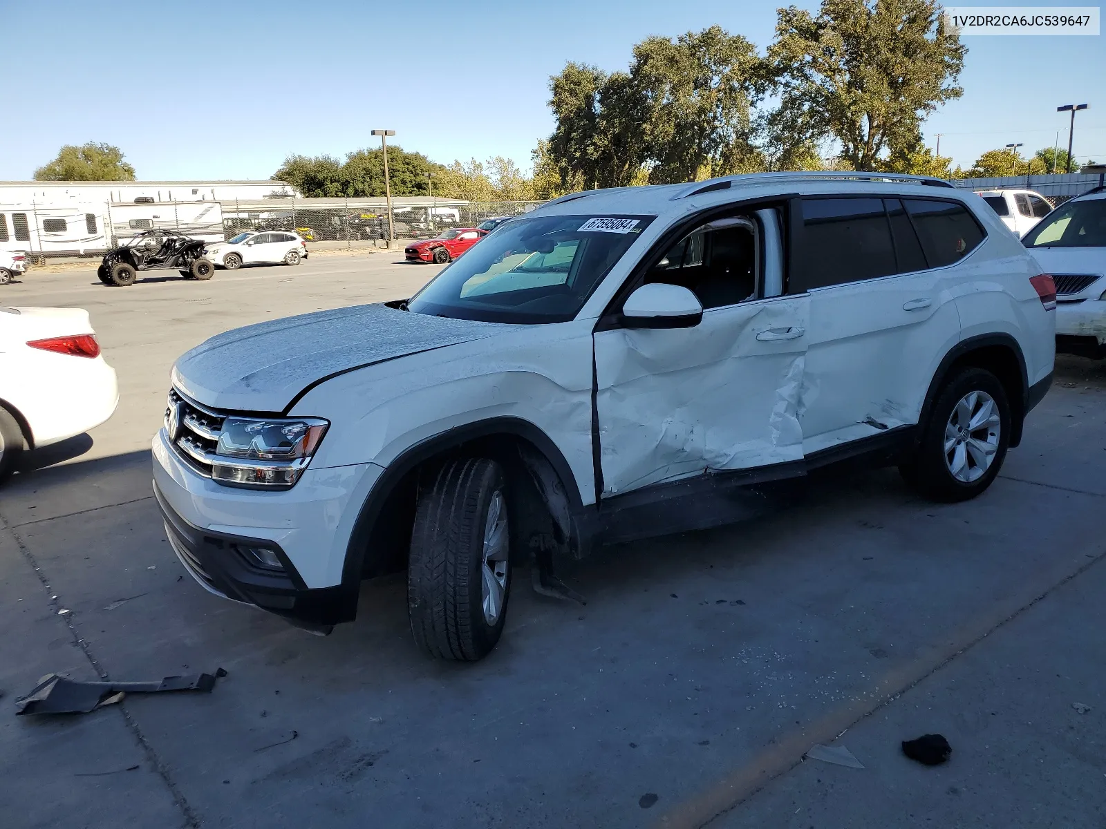 2018 Volkswagen Atlas Se VIN: 1V2DR2CA6JC539647 Lot: 67595084