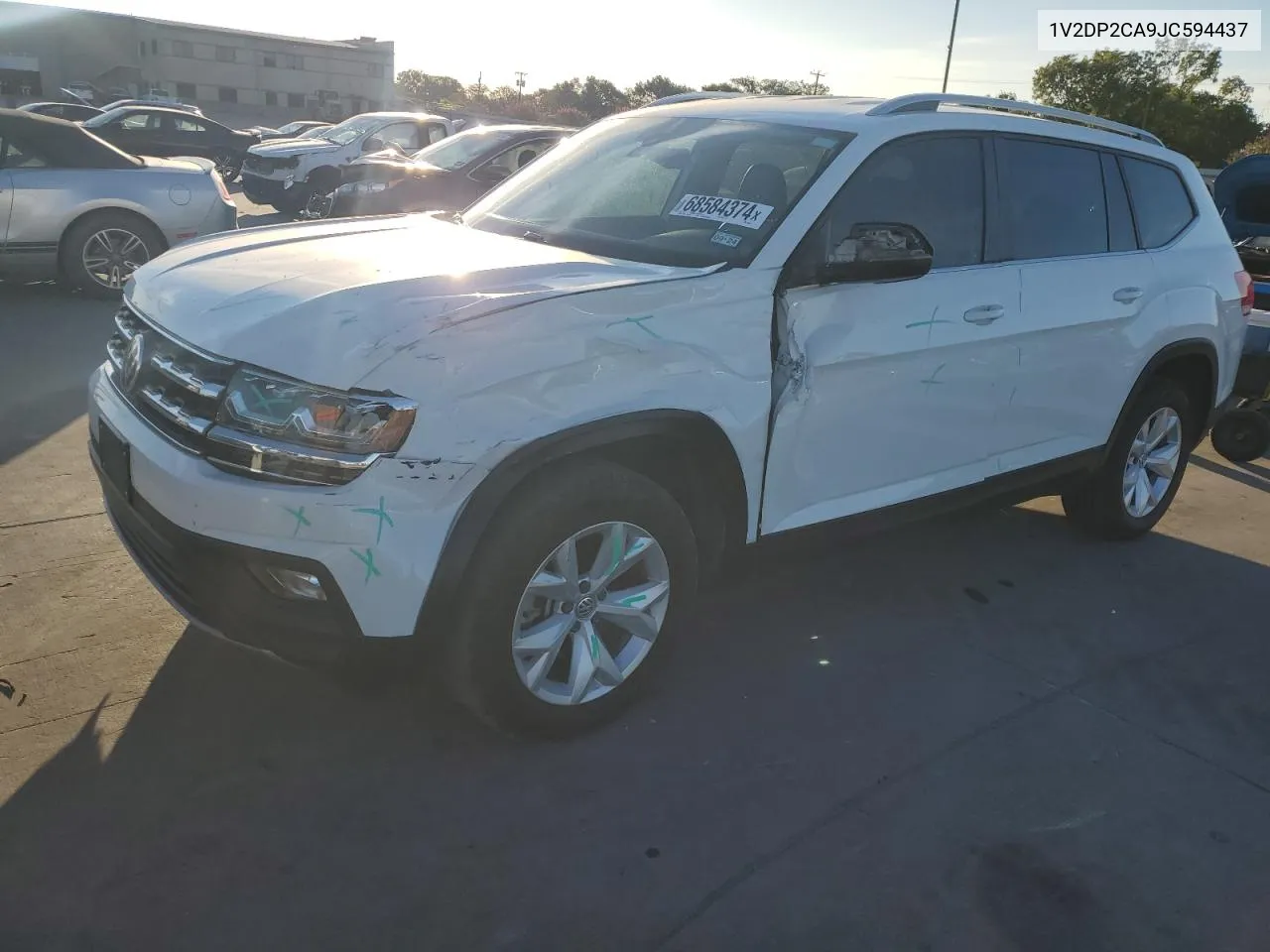 2018 Volkswagen Atlas Se VIN: 1V2DP2CA9JC594437 Lot: 68584374