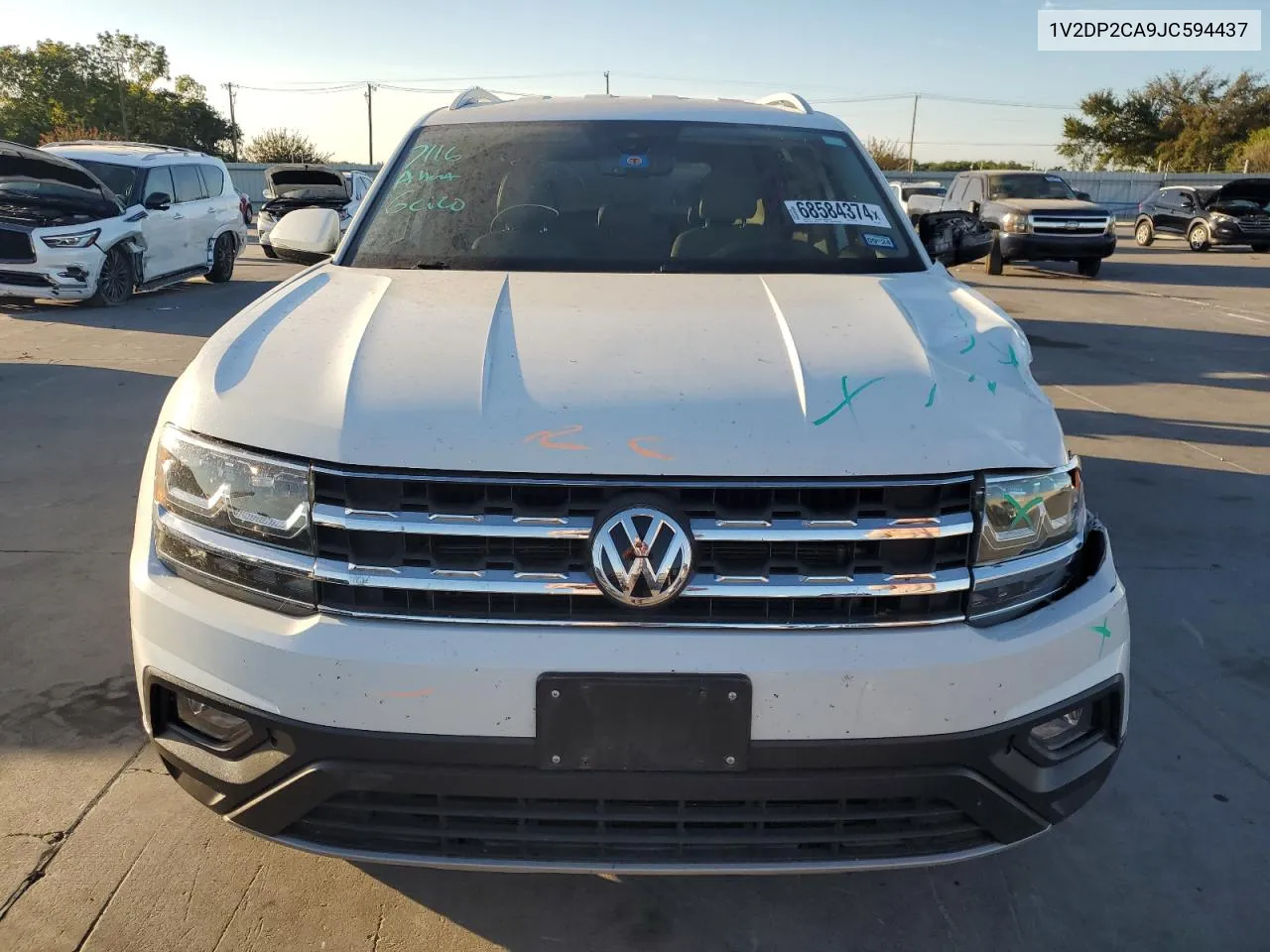 2018 Volkswagen Atlas Se VIN: 1V2DP2CA9JC594437 Lot: 68584374