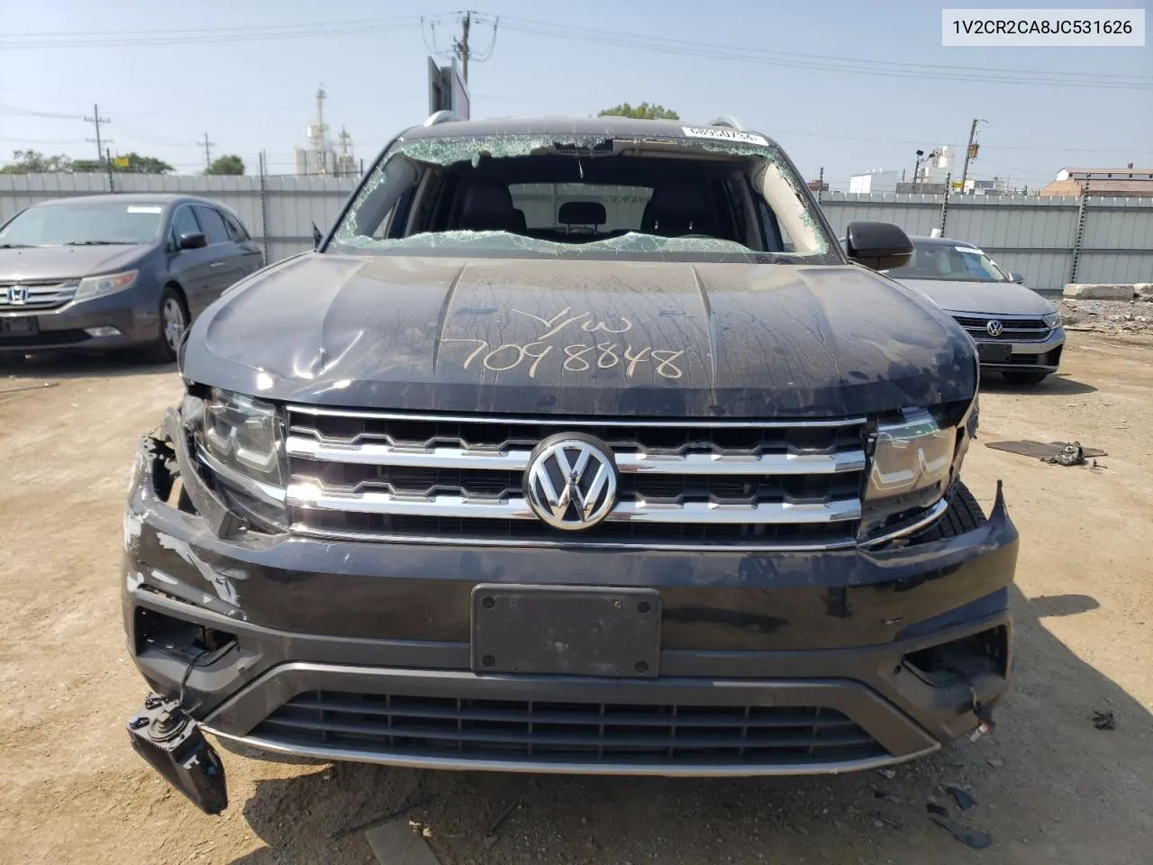 2018 Volkswagen Atlas Se VIN: 1V2CR2CA8JC531626 Lot: 68950734