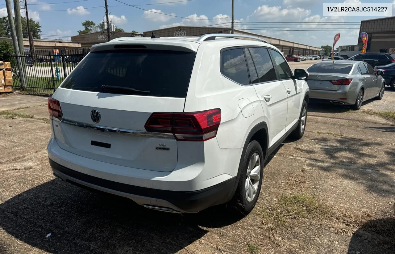 2018 Volkswagen Atlas Se VIN: 1V2LR2CA8JC514227 Lot: 72003424