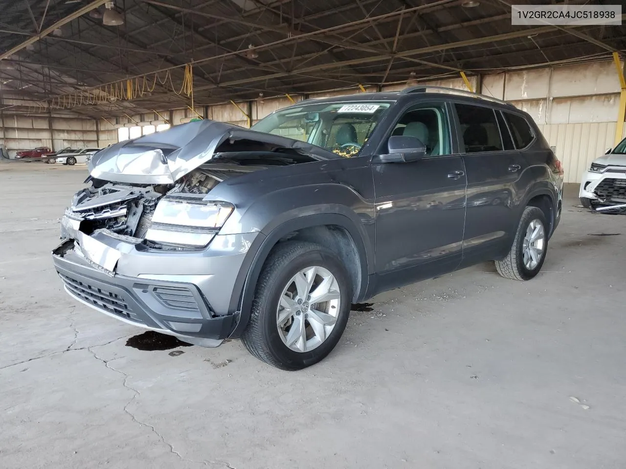 2018 Volkswagen Atlas S VIN: 1V2GR2CA4JC518938 Lot: 72243054