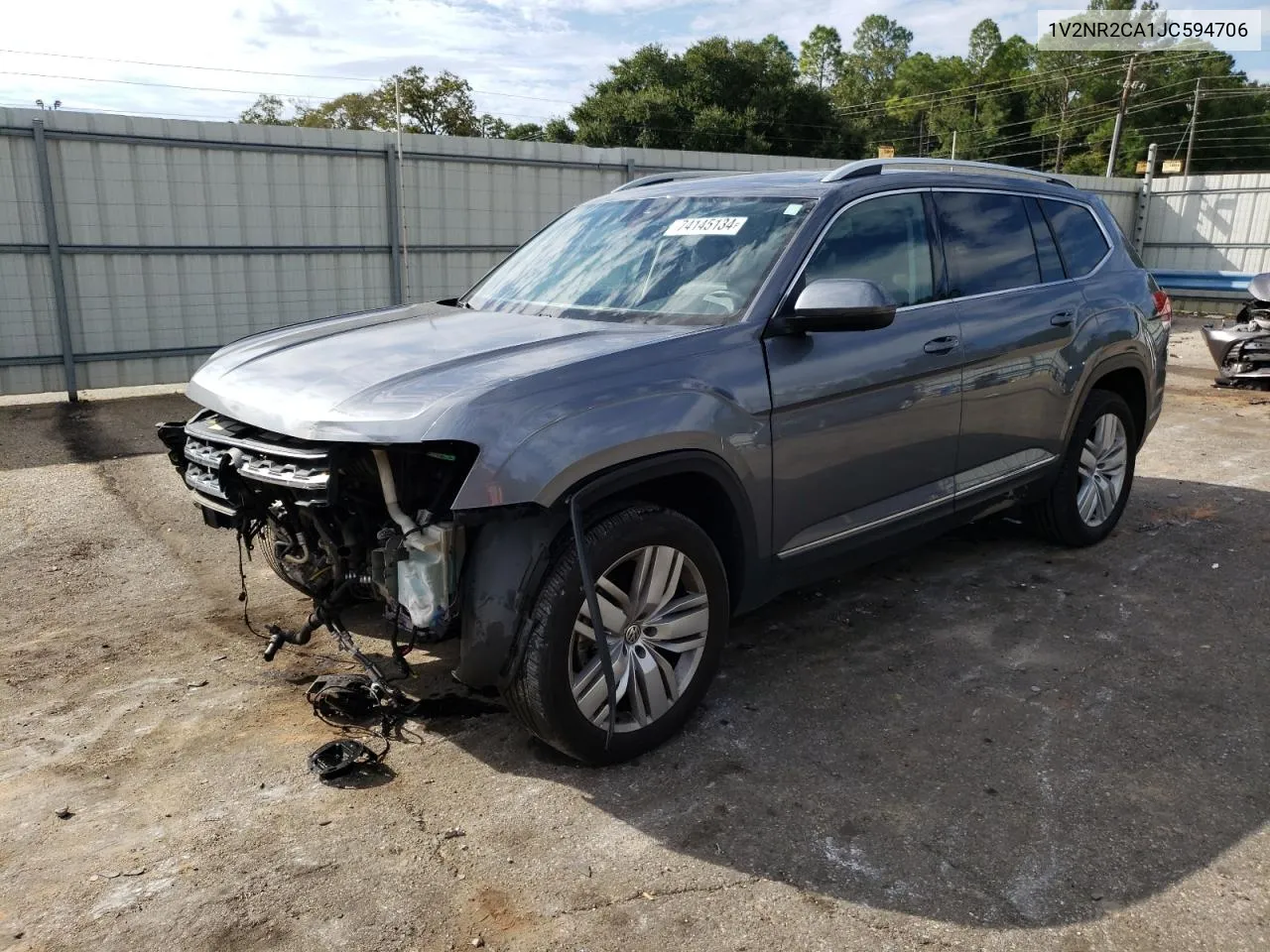 2018 Volkswagen Atlas Sel Premium VIN: 1V2NR2CA1JC594706 Lot: 74145134