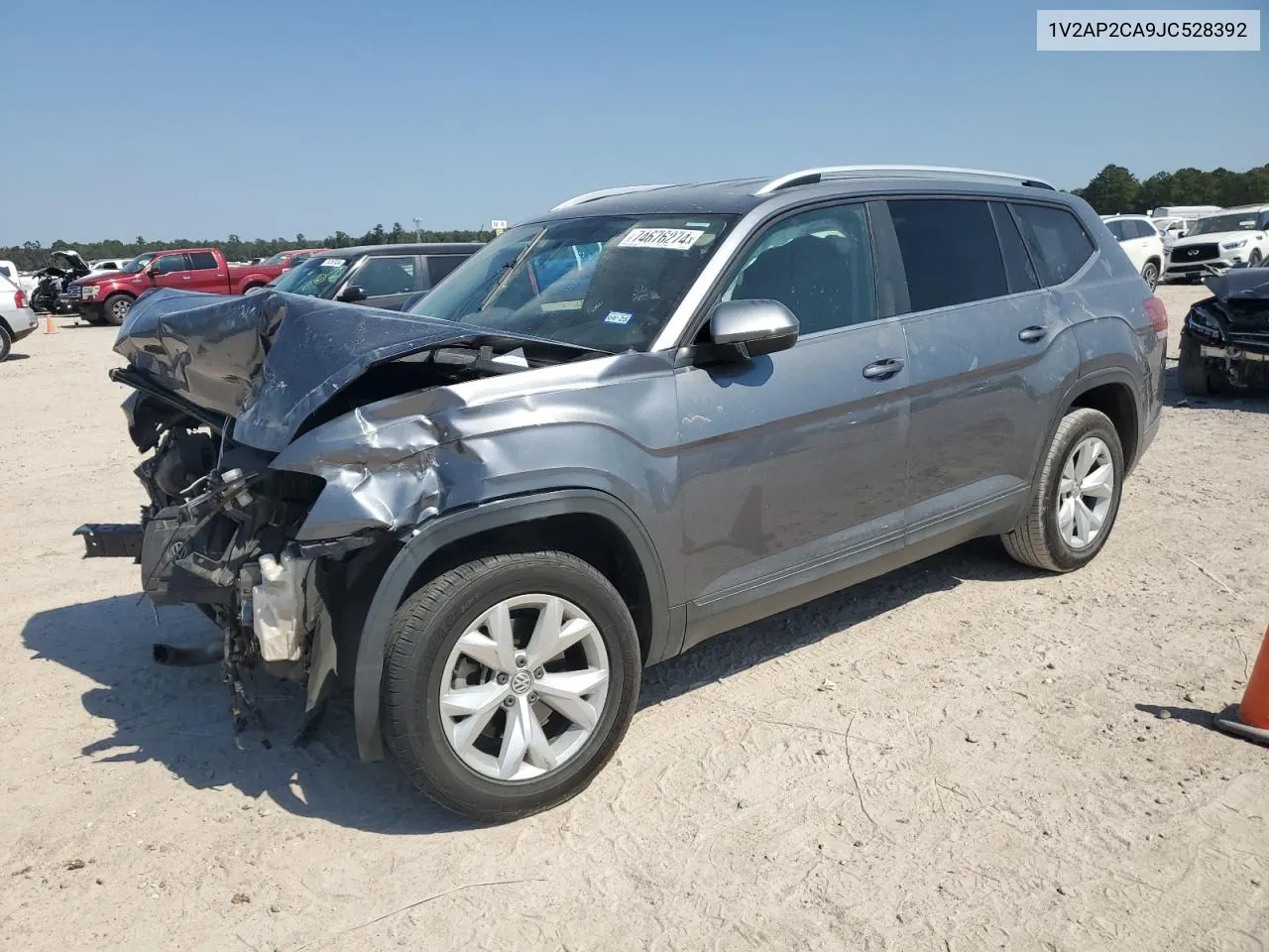 2018 Volkswagen Atlas S VIN: 1V2AP2CA9JC528392 Lot: 74676274