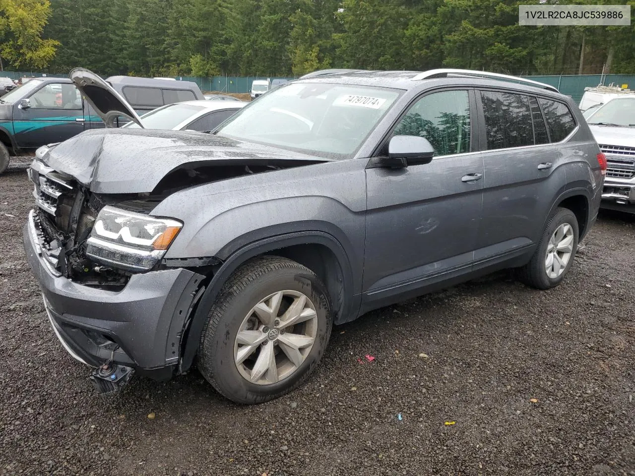 2018 Volkswagen Atlas Se VIN: 1V2LR2CA8JC539886 Lot: 74797074