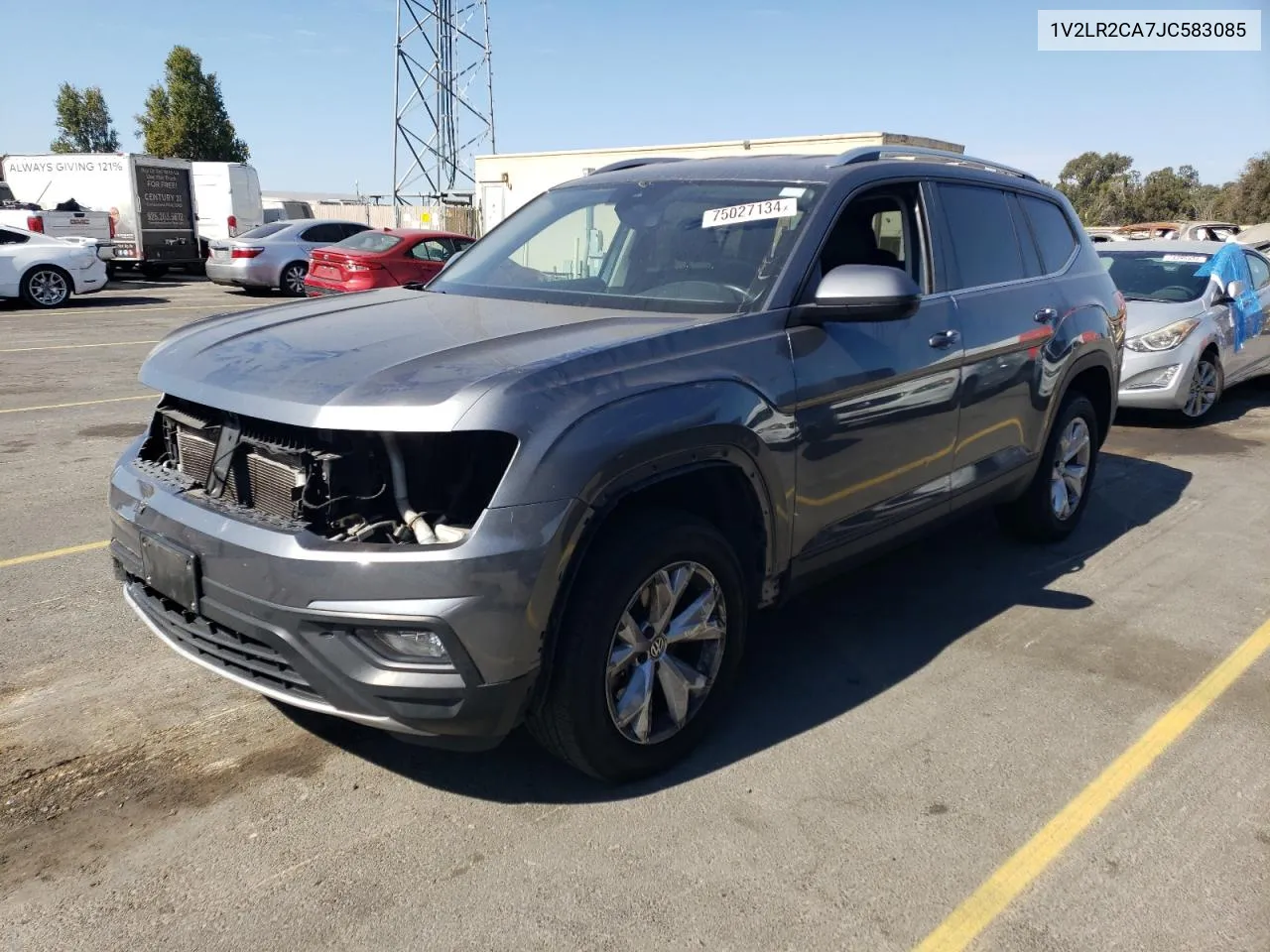 2018 Volkswagen Atlas Se VIN: 1V2LR2CA7JC583085 Lot: 75027134