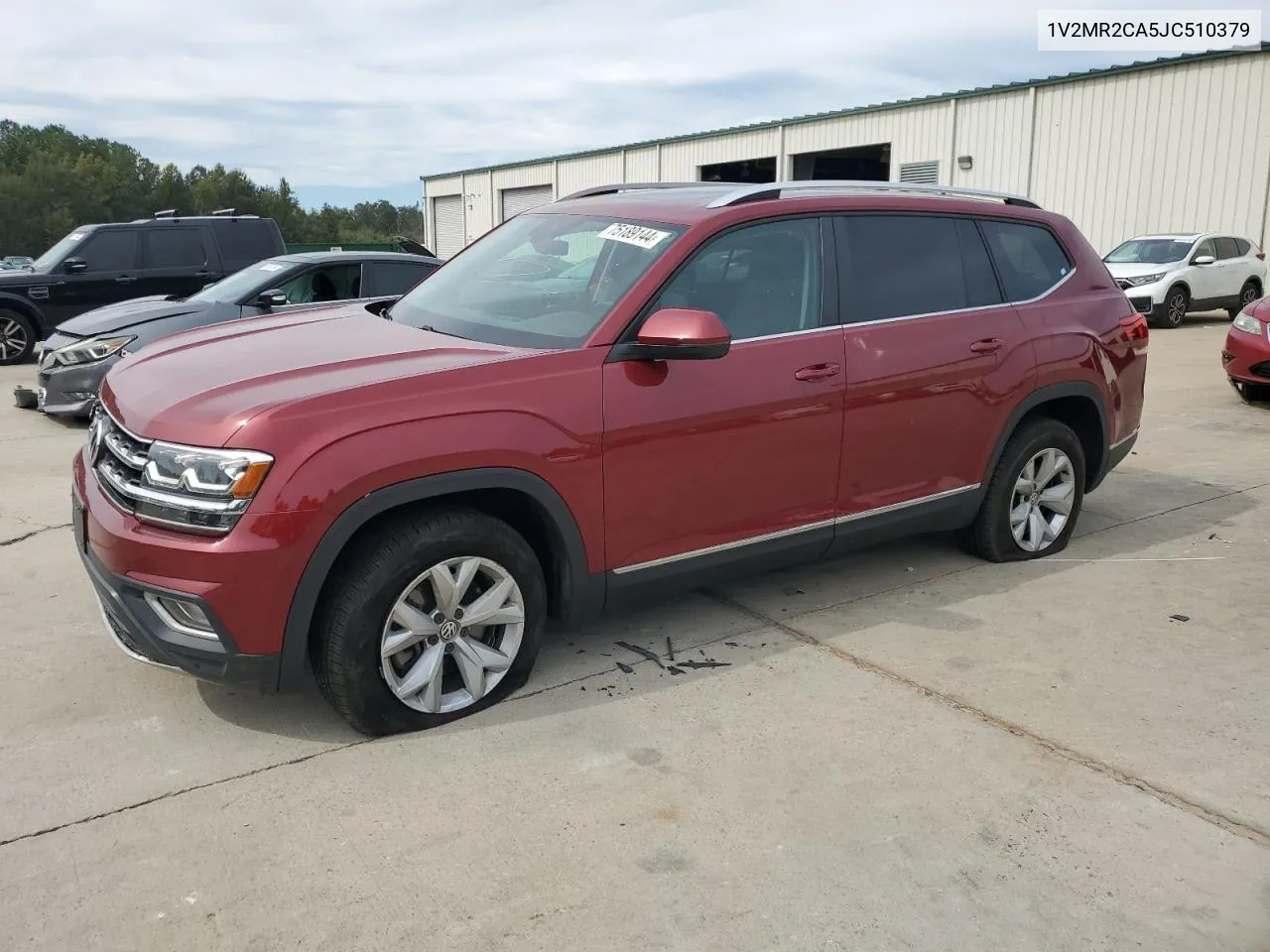 2018 Volkswagen Atlas Sel VIN: 1V2MR2CA5JC510379 Lot: 75189144