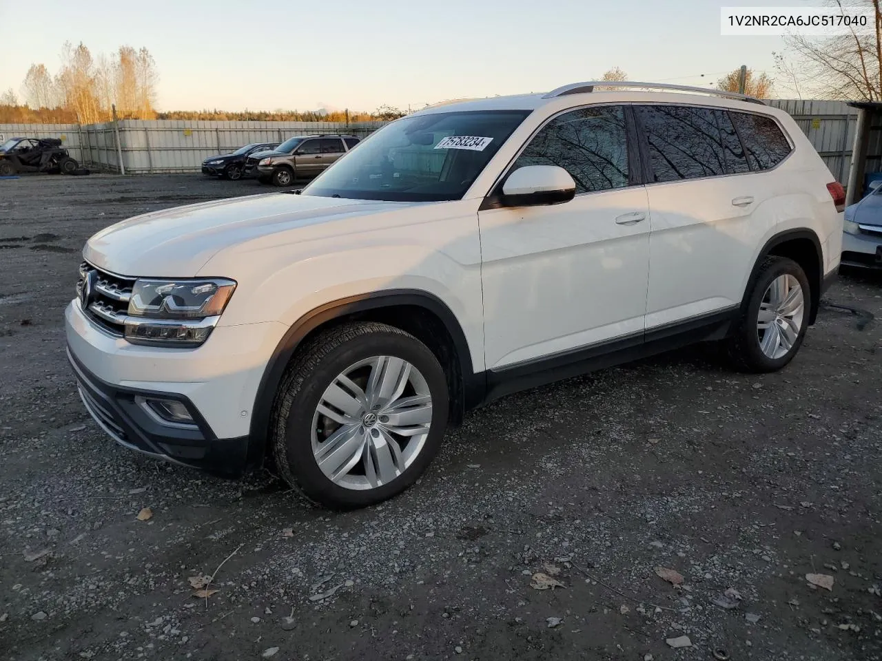 2018 Volkswagen Atlas Sel Premium VIN: 1V2NR2CA6JC517040 Lot: 75783234