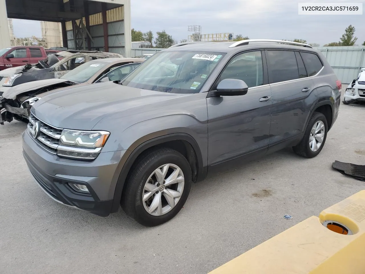 2018 Volkswagen Atlas Se VIN: 1V2CR2CA3JC571659 Lot: 75816024