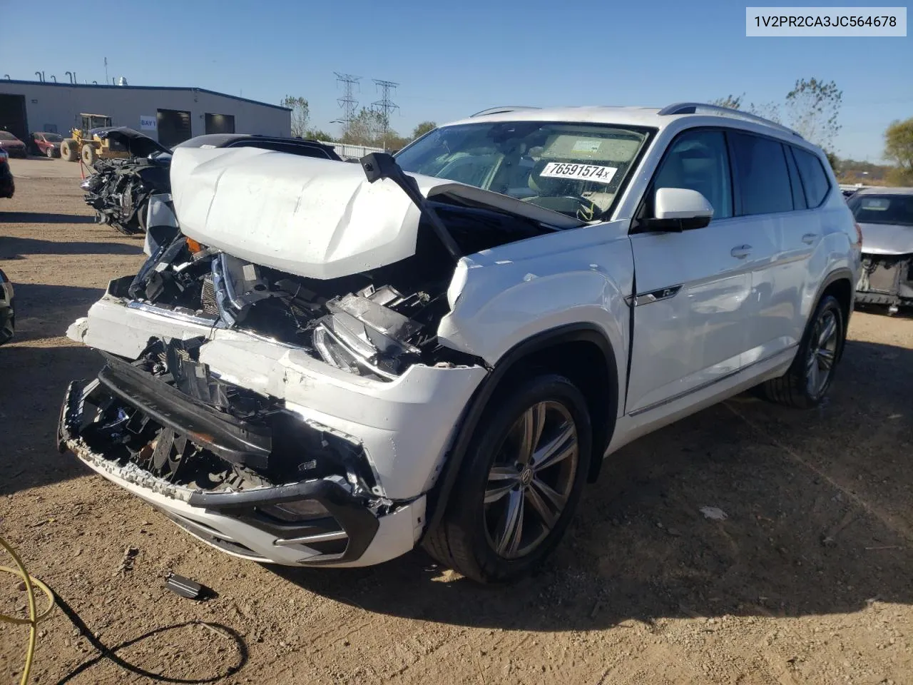 2018 Volkswagen Atlas Se VIN: 1V2PR2CA3JC564678 Lot: 76591574