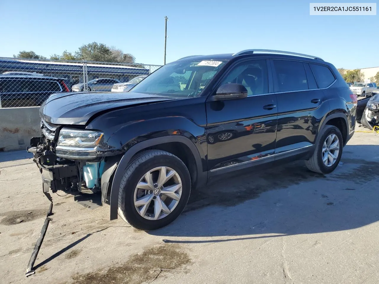 2018 Volkswagen Atlas Sel VIN: 1V2ER2CA1JC551161 Lot: 77592304