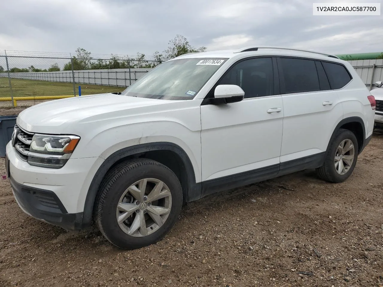 2018 Volkswagen Atlas S VIN: 1V2AR2CA0JC587700 Lot: 80017634