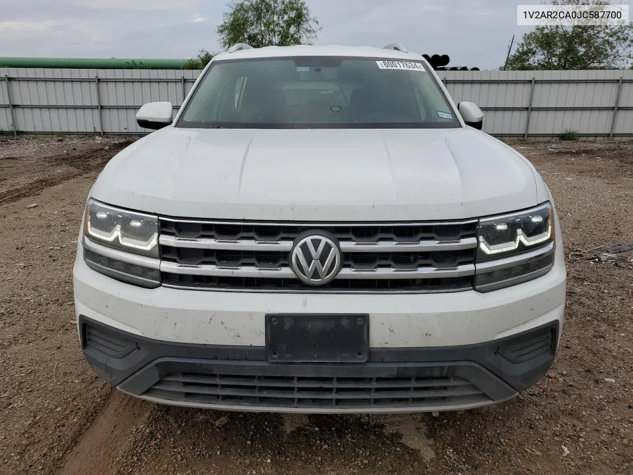 2018 Volkswagen Atlas S VIN: 1V2AR2CA0JC587700 Lot: 80017634