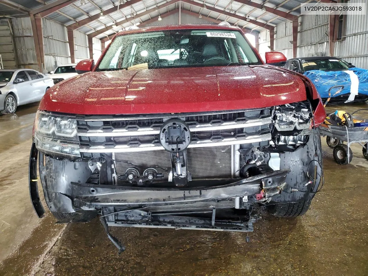 2018 Volkswagen Atlas Se VIN: 1V2DP2CA6JC593018 Lot: 80298534