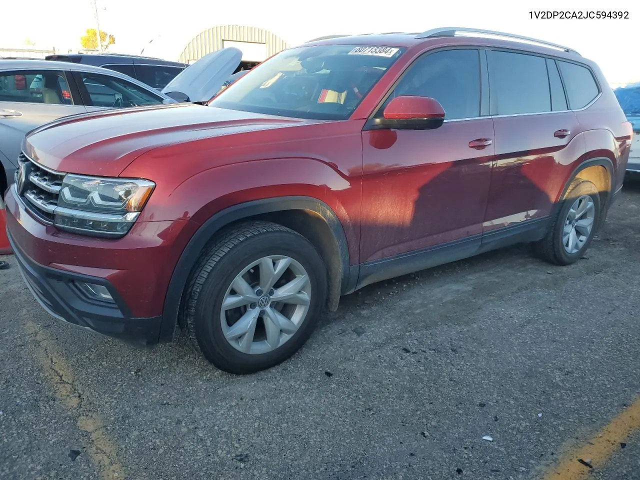 2018 Volkswagen Atlas Se VIN: 1V2DP2CA2JC594392 Lot: 80713384