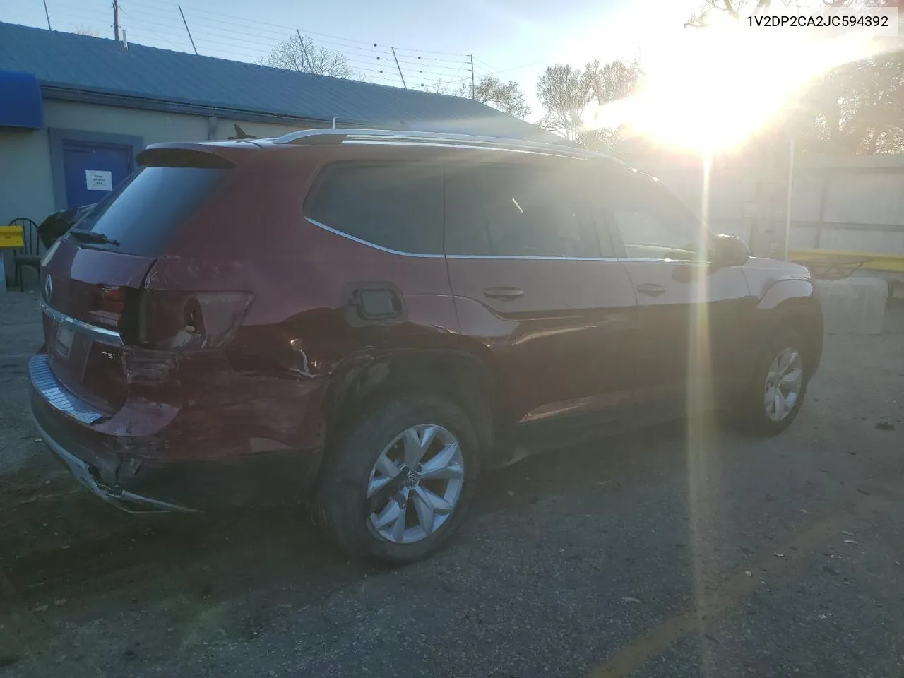 2018 Volkswagen Atlas Se VIN: 1V2DP2CA2JC594392 Lot: 80713384