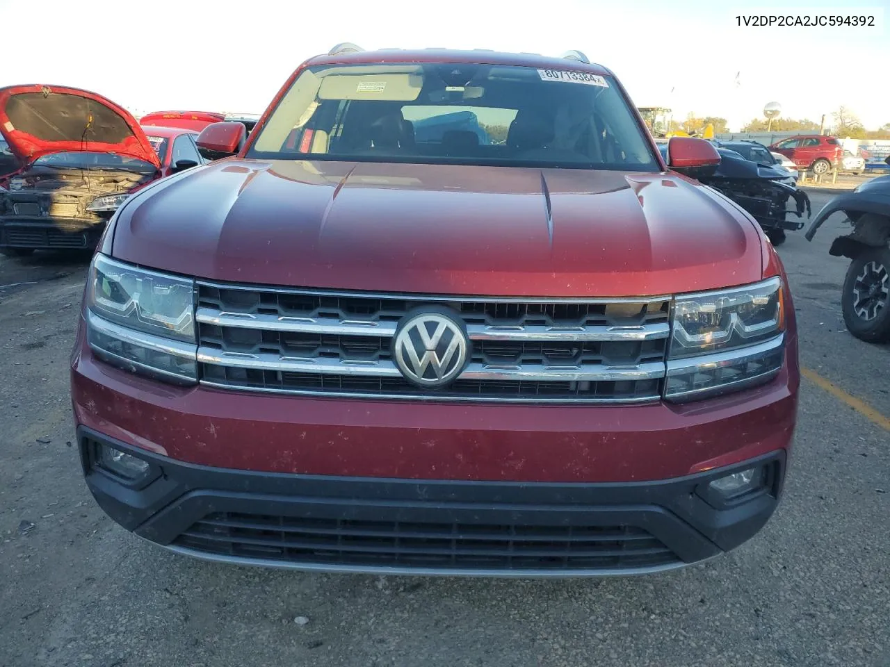 2018 Volkswagen Atlas Se VIN: 1V2DP2CA2JC594392 Lot: 80713384