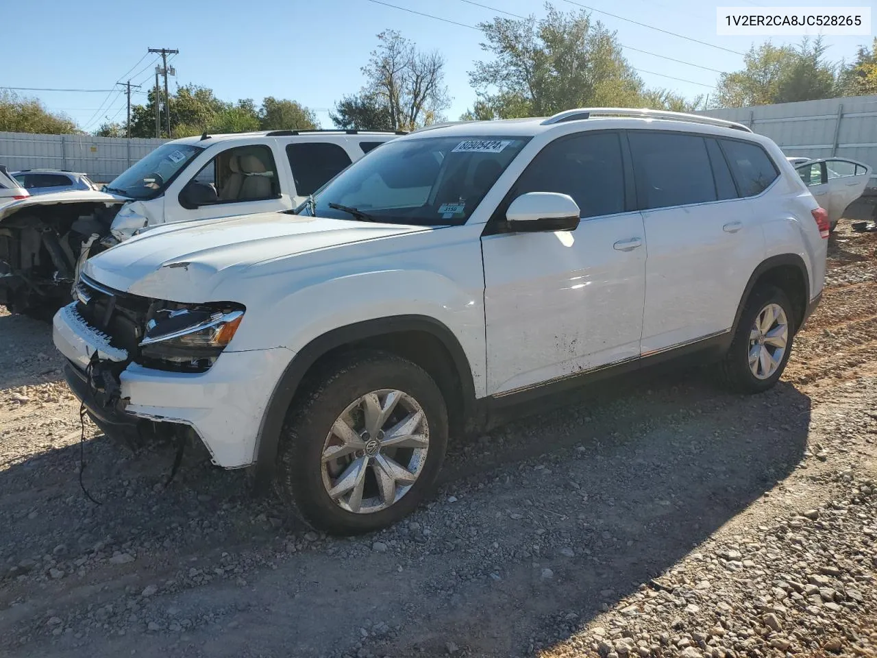 2018 Volkswagen Atlas Sel VIN: 1V2ER2CA8JC528265 Lot: 80905424