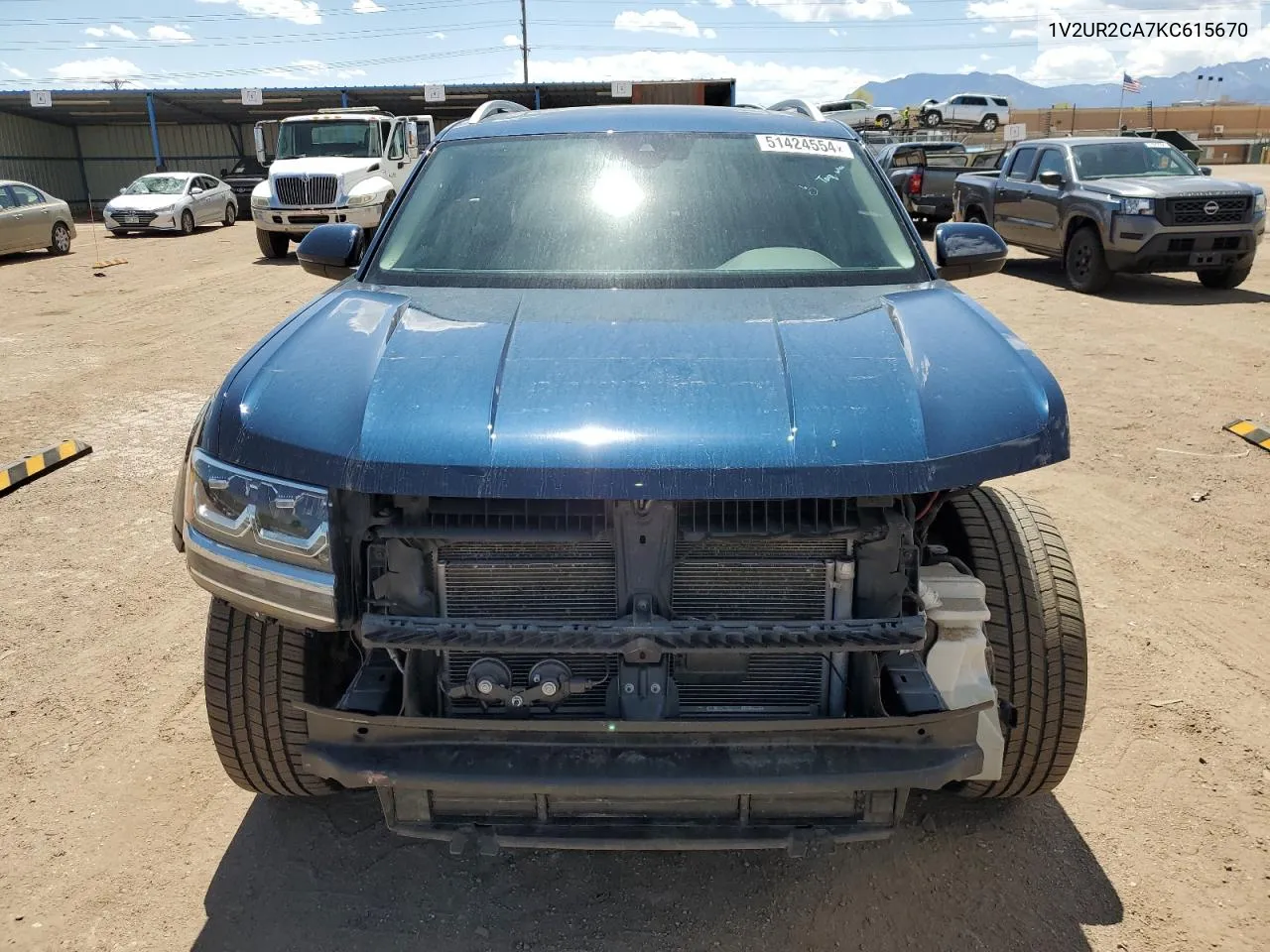 2019 Volkswagen Atlas Se VIN: 1V2UR2CA7KC615670 Lot: 51424554