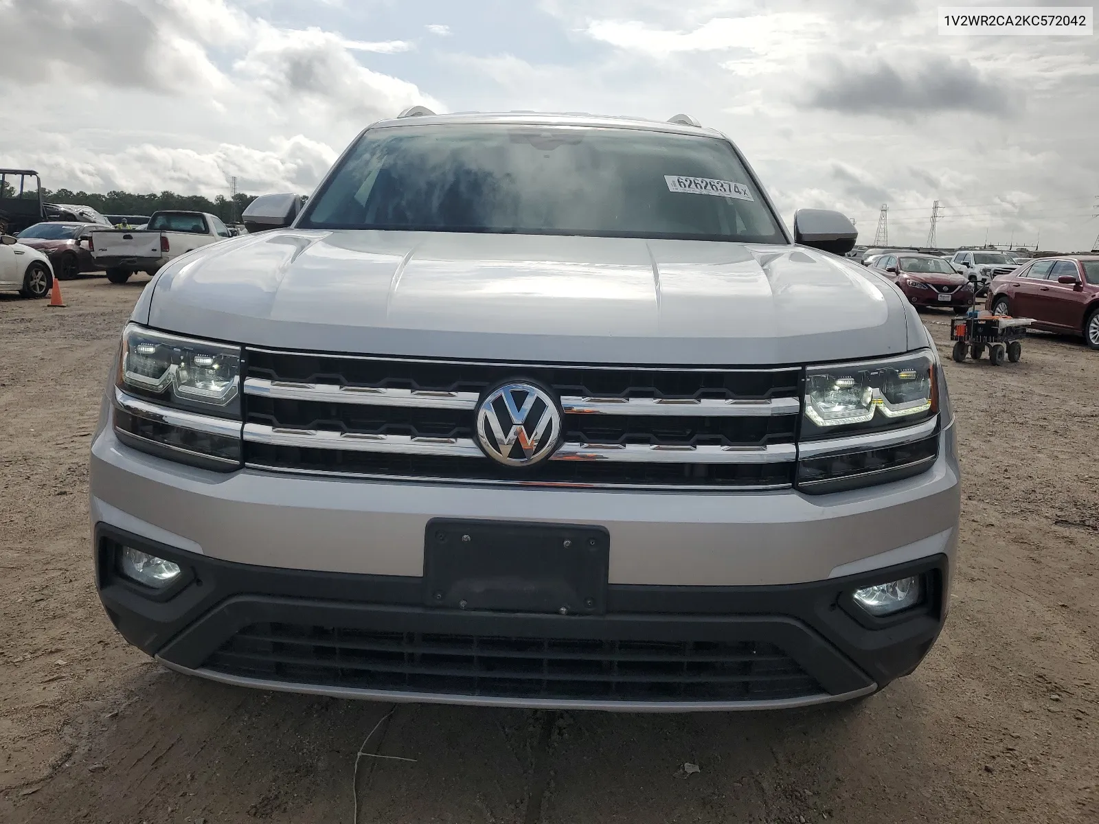 2019 Volkswagen Atlas Se VIN: 1V2WR2CA2KC572042 Lot: 62626374