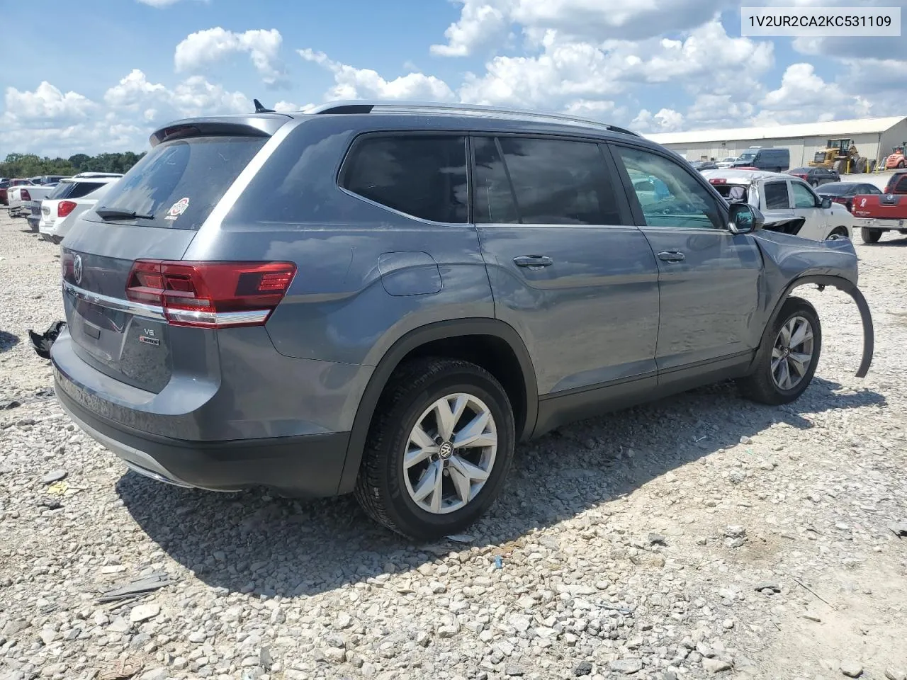 2019 Volkswagen Atlas Se VIN: 1V2UR2CA2KC531109 Lot: 67062084