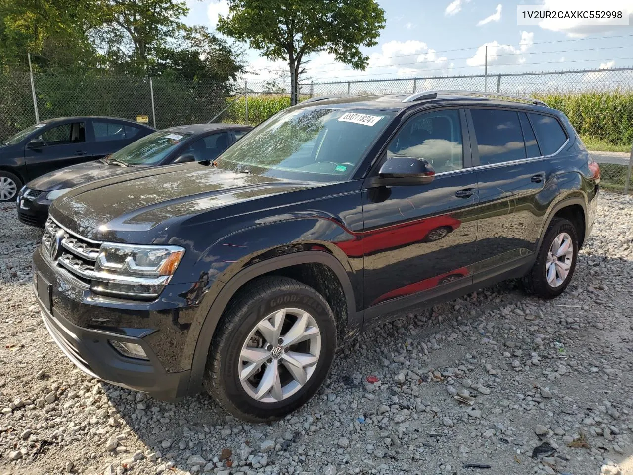 2019 Volkswagen Atlas Se VIN: 1V2UR2CAXKC552998 Lot: 69011824