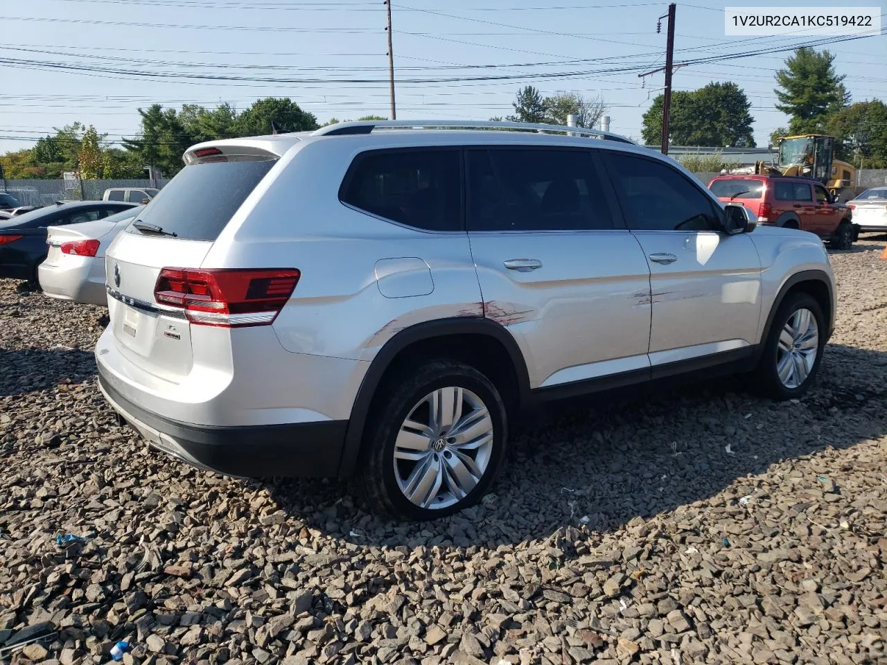 2019 Volkswagen Atlas Se VIN: 1V2UR2CA1KC519422 Lot: 69175924