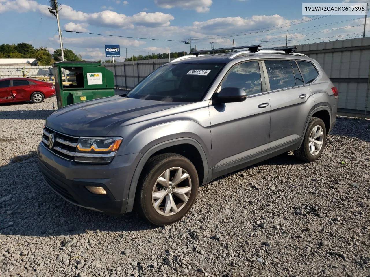 2019 Volkswagen Atlas Se VIN: 1V2WR2CA0KC617396 Lot: 70868914