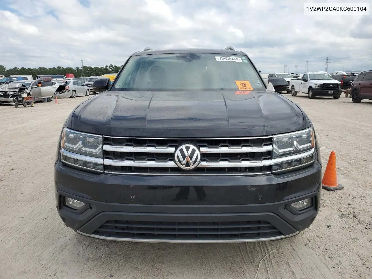 2019 Volkswagen Atlas Se VIN: 1V2WP2CA0KC600104 Lot: 70998454