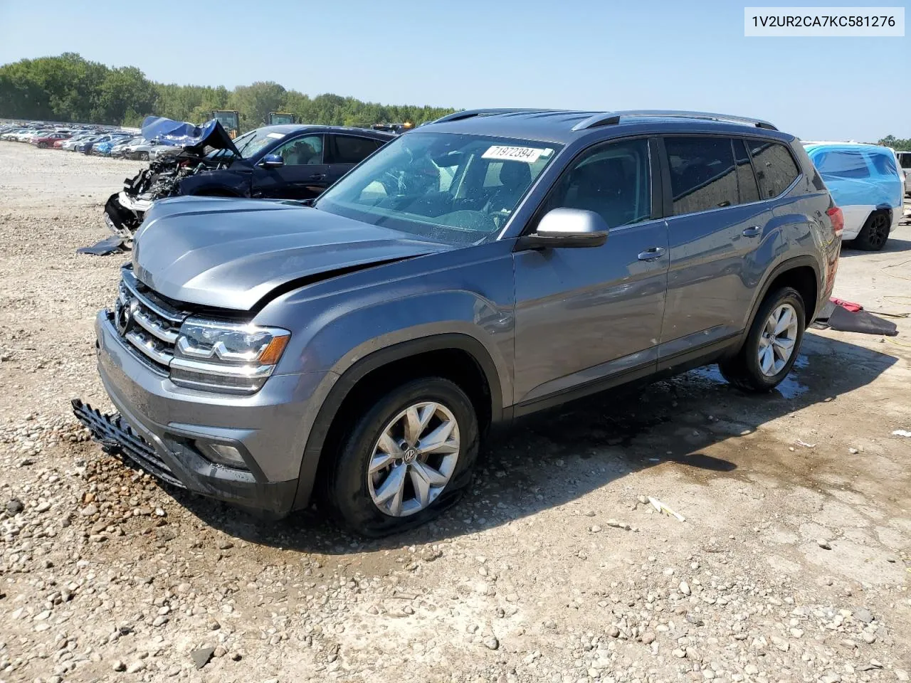 2019 Volkswagen Atlas Se VIN: 1V2UR2CA7KC581276 Lot: 71972394