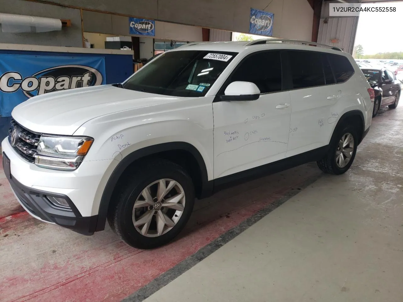 2019 Volkswagen Atlas Se VIN: 1V2UR2CA4KC552558 Lot: 72557004