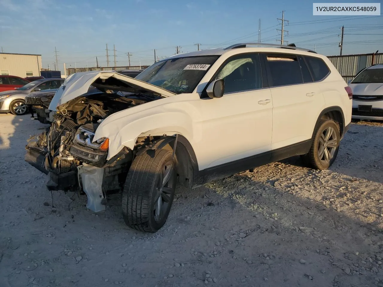 2019 Volkswagen Atlas Se VIN: 1V2UR2CAXKC548059 Lot: 73763744