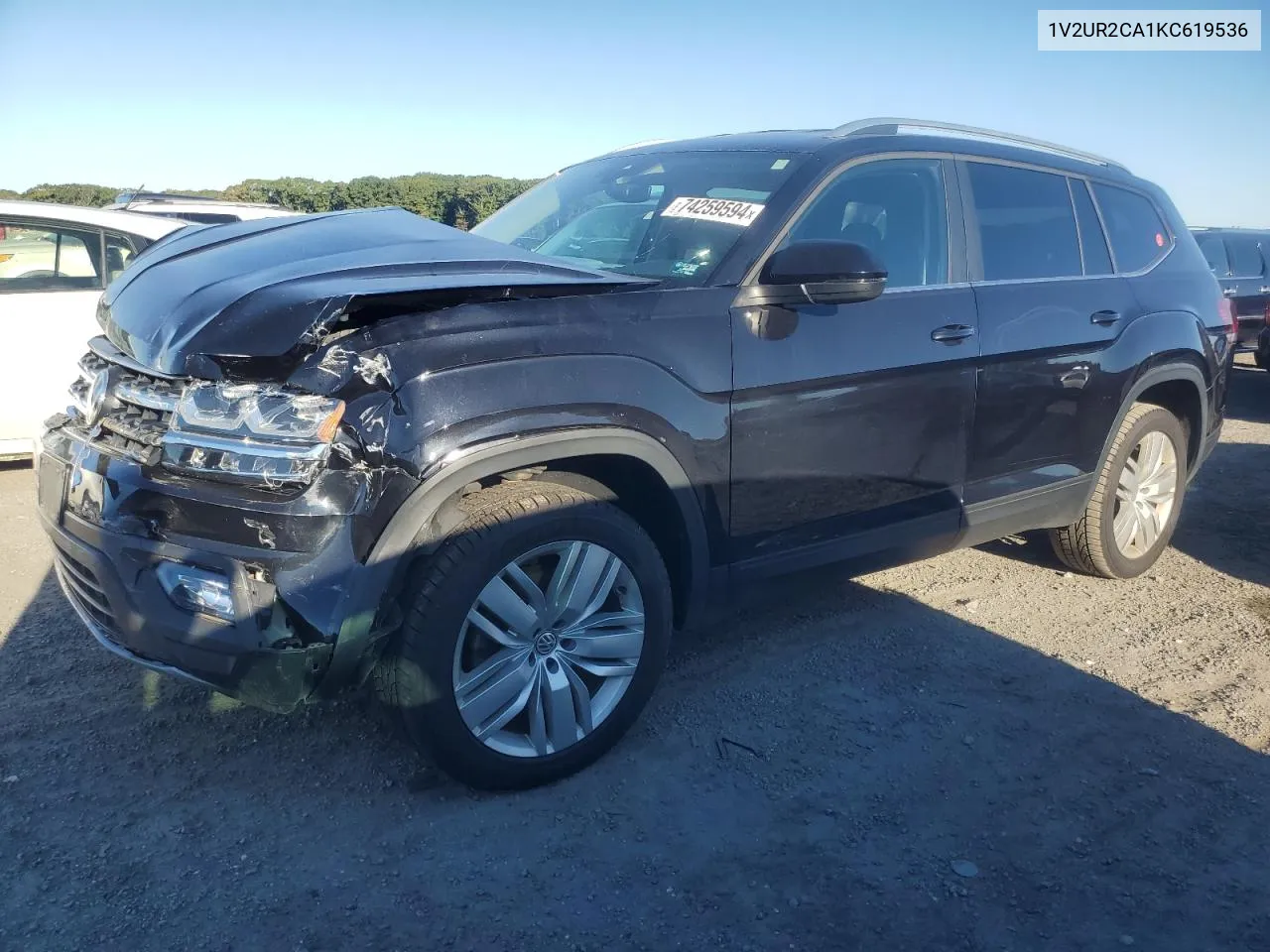 2019 Volkswagen Atlas Se VIN: 1V2UR2CA1KC619536 Lot: 74259594