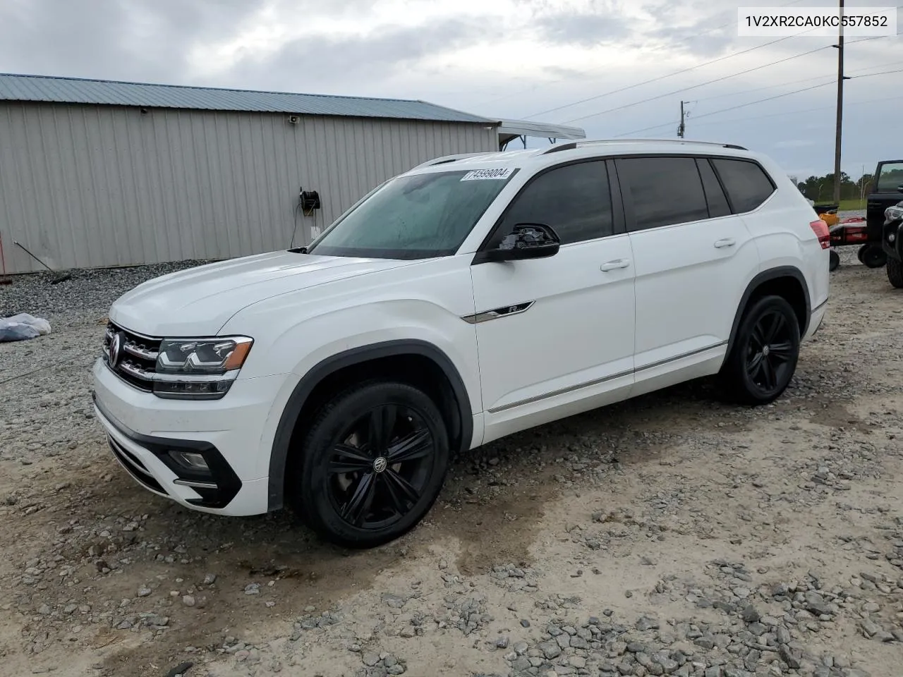 2019 Volkswagen Atlas Se VIN: 1V2XR2CA0KC557852 Lot: 74599004