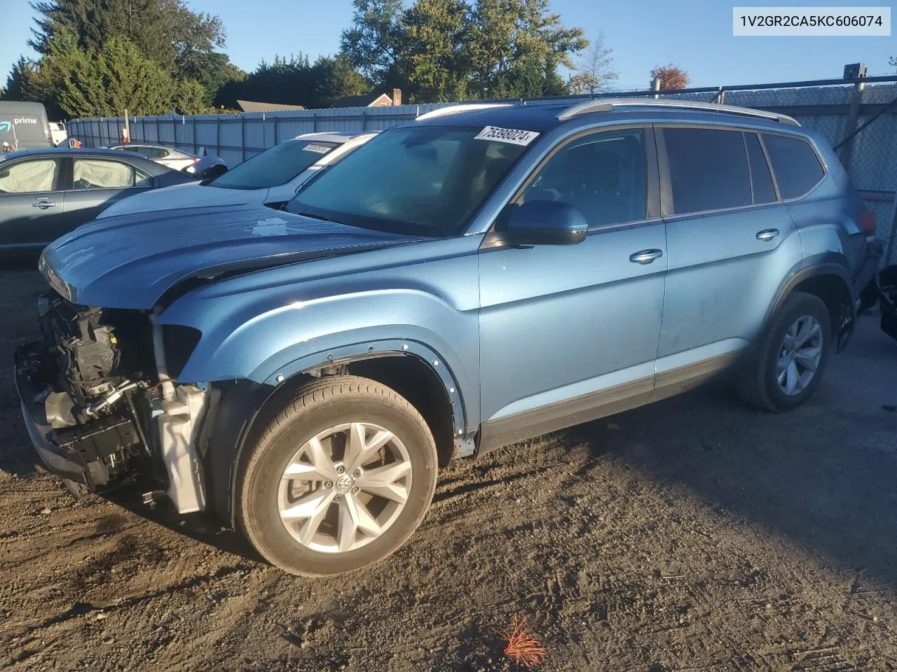 2019 Volkswagen Atlas S VIN: 1V2GR2CA5KC606074 Lot: 75398024