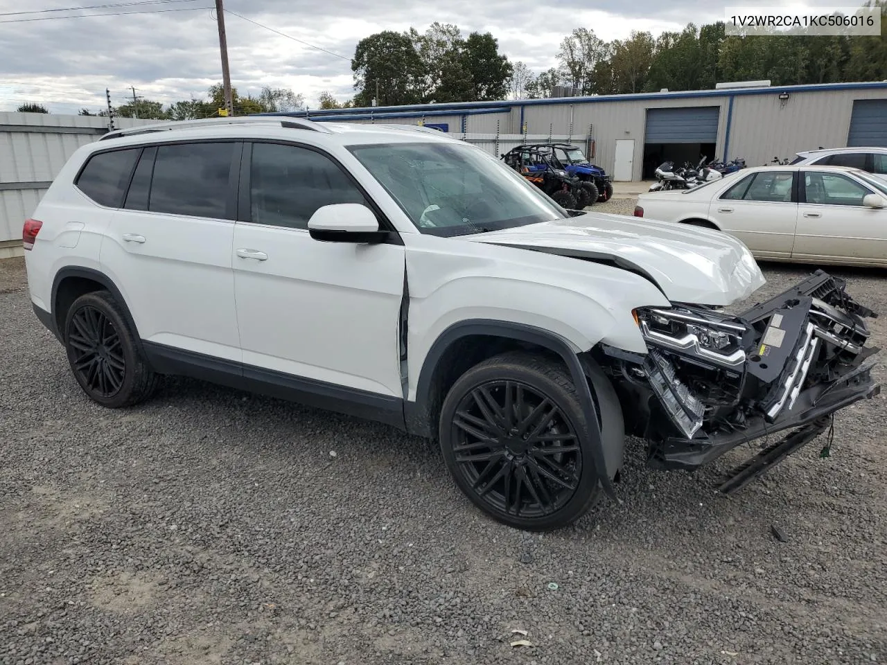 2019 Volkswagen Atlas Se VIN: 1V2WR2CA1KC506016 Lot: 75514924