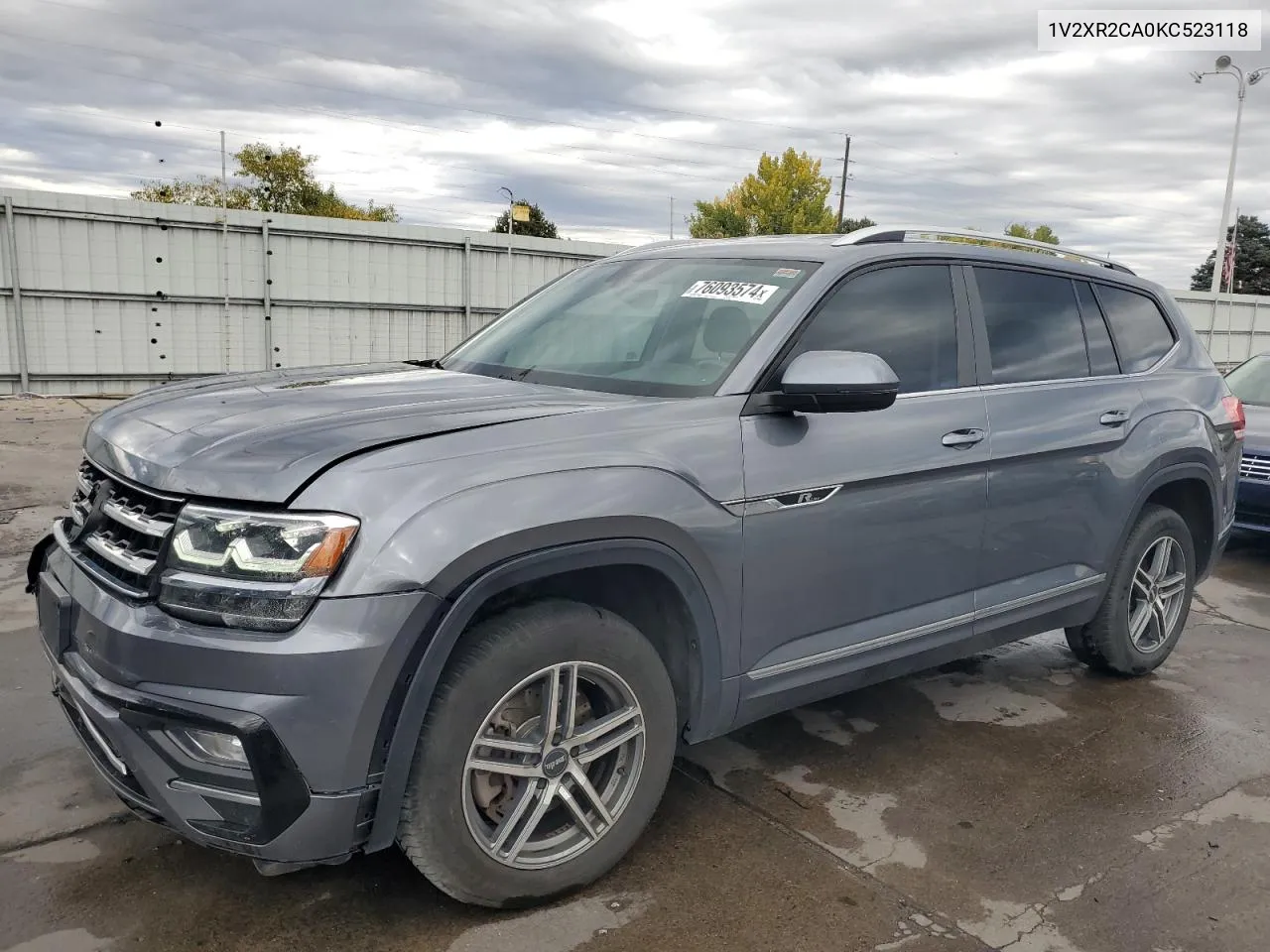 2019 Volkswagen Atlas Se VIN: 1V2XR2CA0KC523118 Lot: 76093574