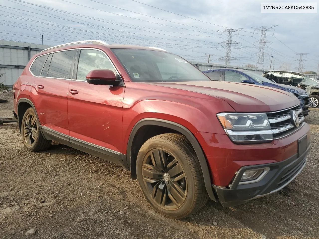 2019 Volkswagen Atlas Sel Premium VIN: 1V2NR2CA8KC543835 Lot: 77780024