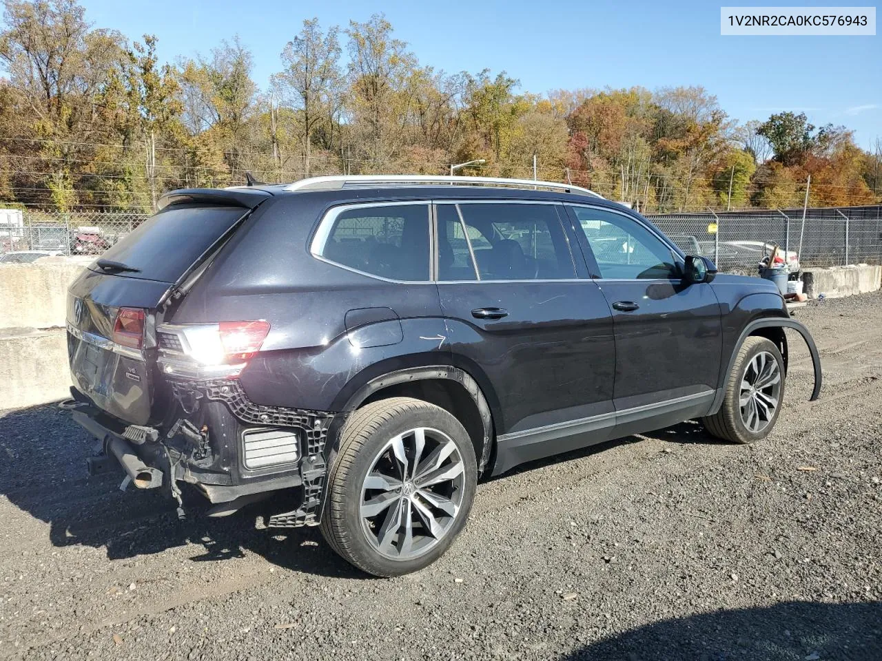 2019 Volkswagen Atlas Sel Premium VIN: 1V2NR2CA0KC576943 Lot: 78187874