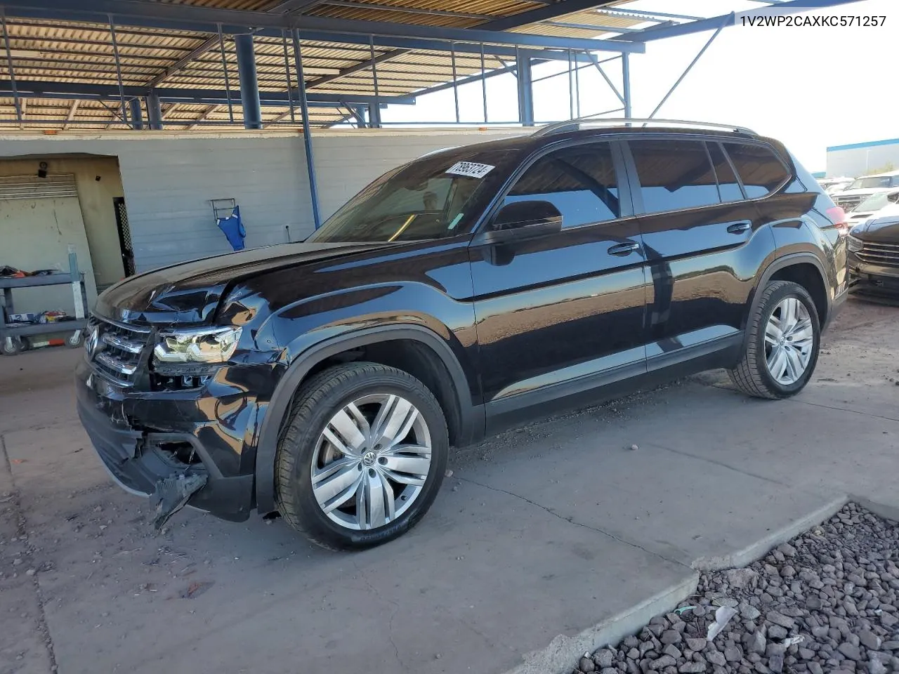 2019 Volkswagen Atlas Se VIN: 1V2WP2CAXKC571257 Lot: 78963724