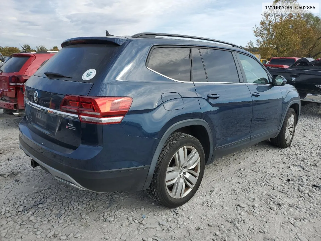 2020 Volkswagen Atlas Se VIN: 1V2UR2CA9LC502885 Lot: 76523814