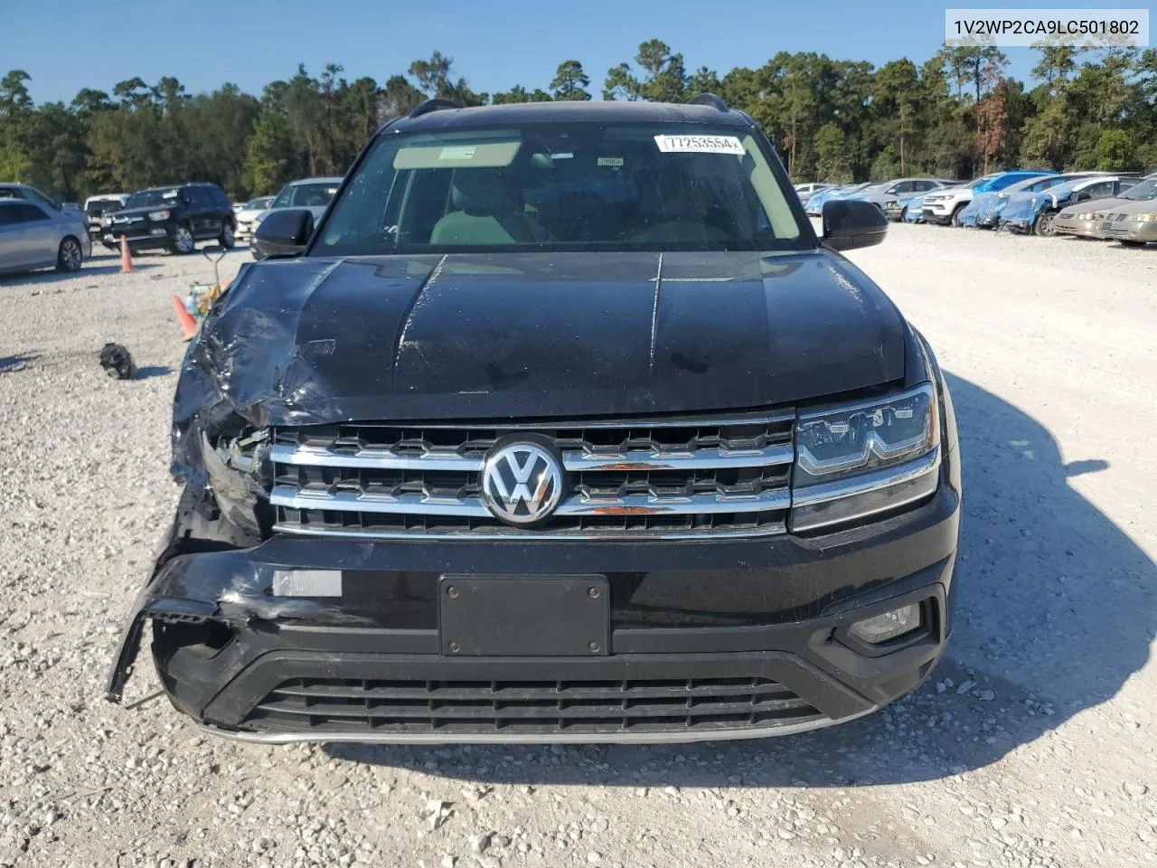 2020 Volkswagen Atlas Se VIN: 1V2WP2CA9LC501802 Lot: 77253554