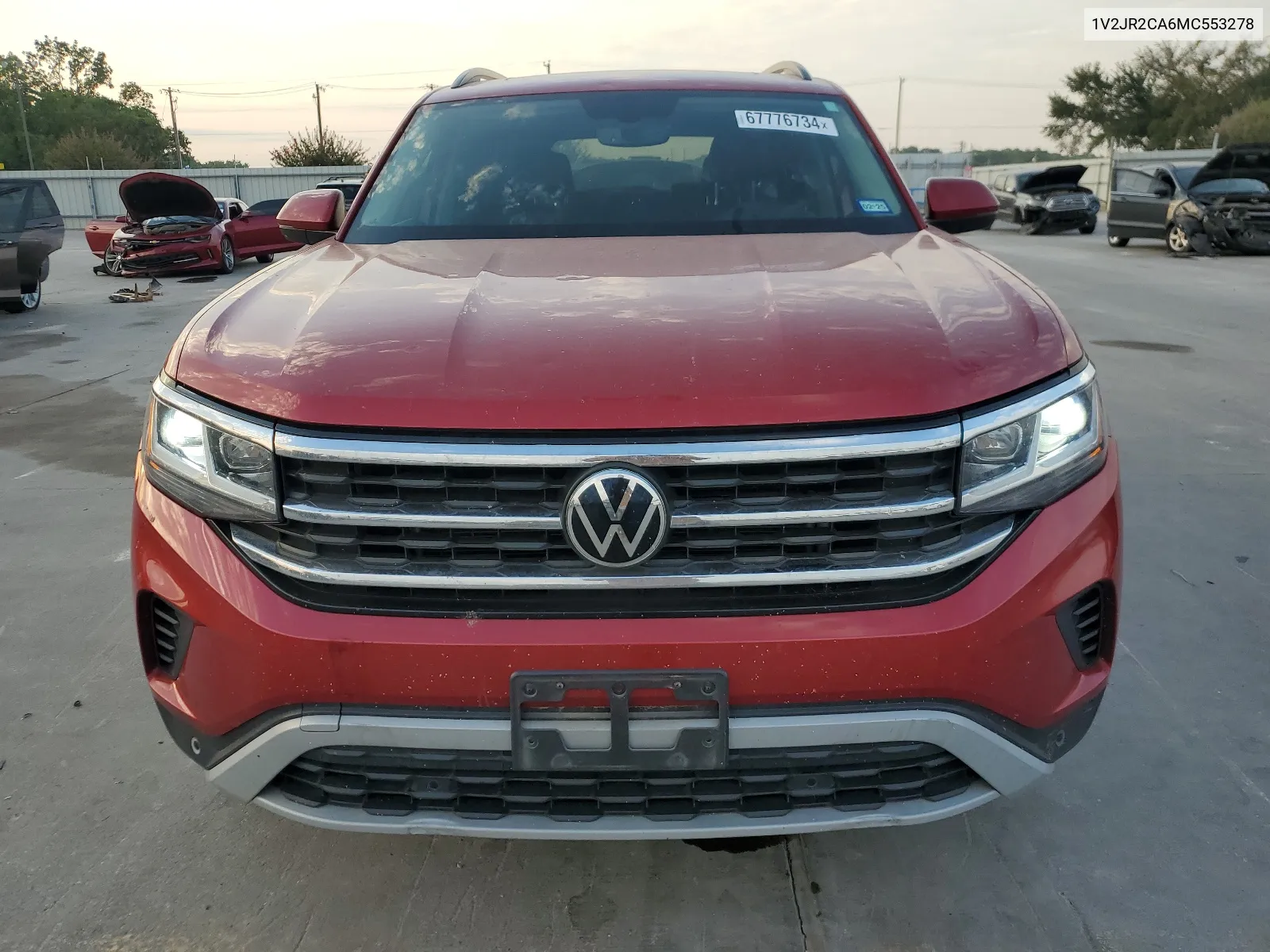 2021 Volkswagen Atlas Se VIN: 1V2JR2CA6MC553278 Lot: 67776734