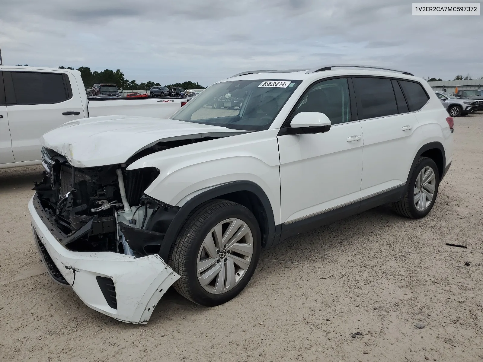 2021 Volkswagen Atlas Sel VIN: 1V2ER2CA7MC597372 Lot: 68628014