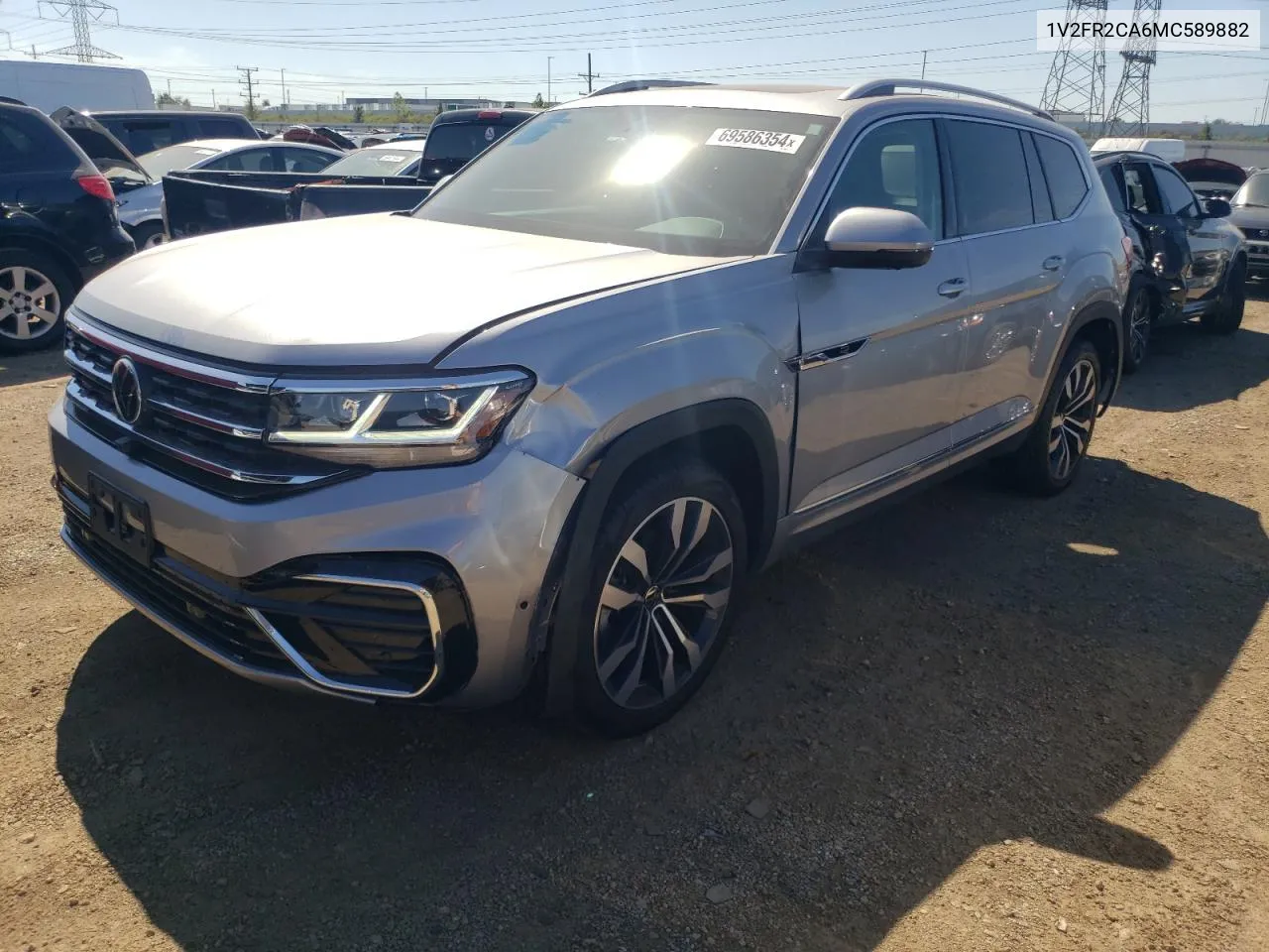 2021 Volkswagen Atlas Sel Premium R-Line VIN: 1V2FR2CA6MC589882 Lot: 69586354