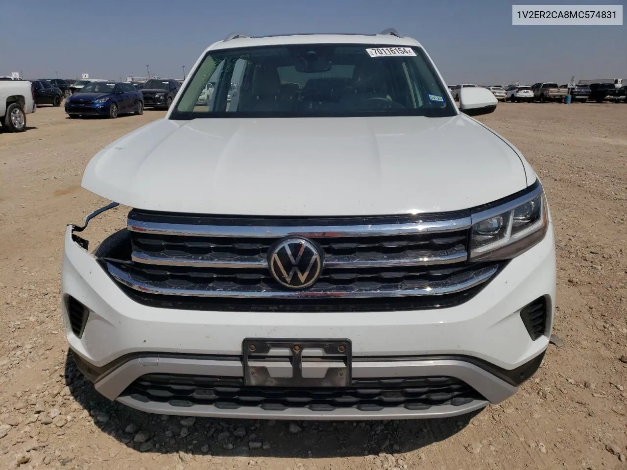 2021 Volkswagen Atlas Sel VIN: 1V2ER2CA8MC574831 Lot: 70116154