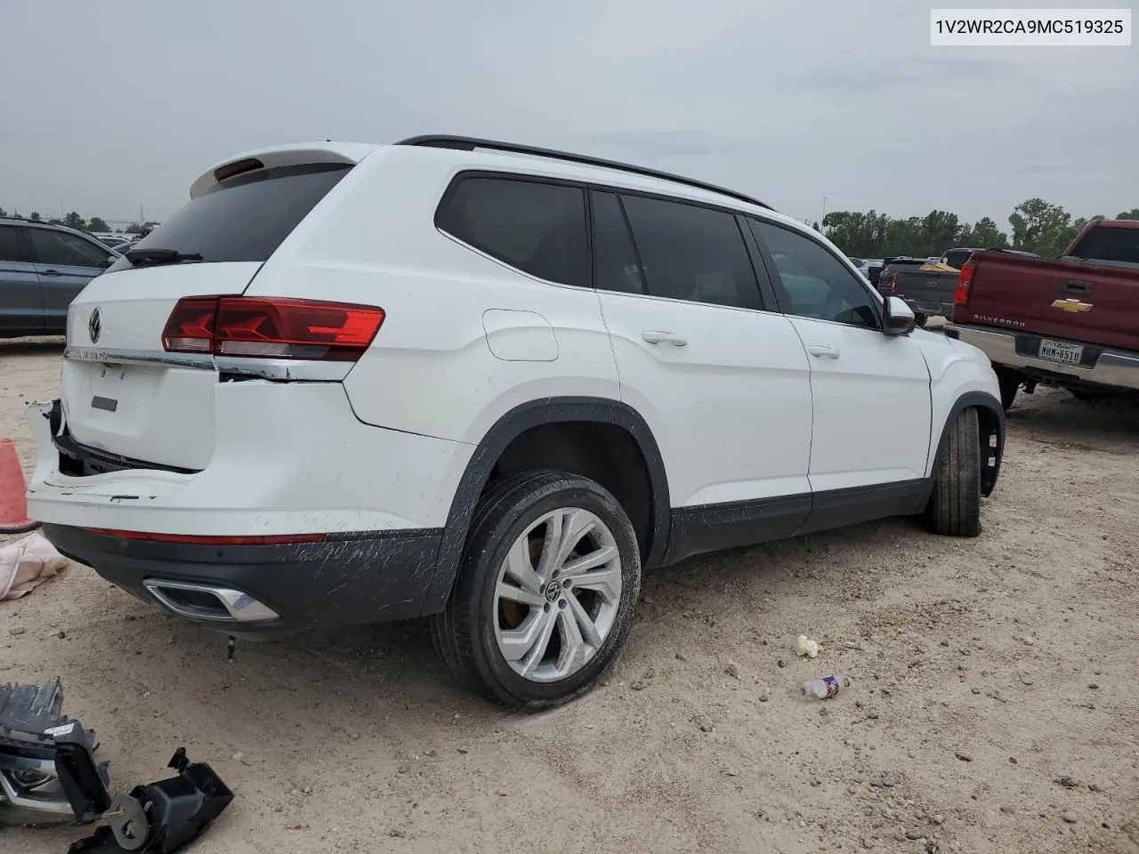 2021 Volkswagen Atlas Se VIN: 1V2WR2CA9MC519325 Lot: 70146314