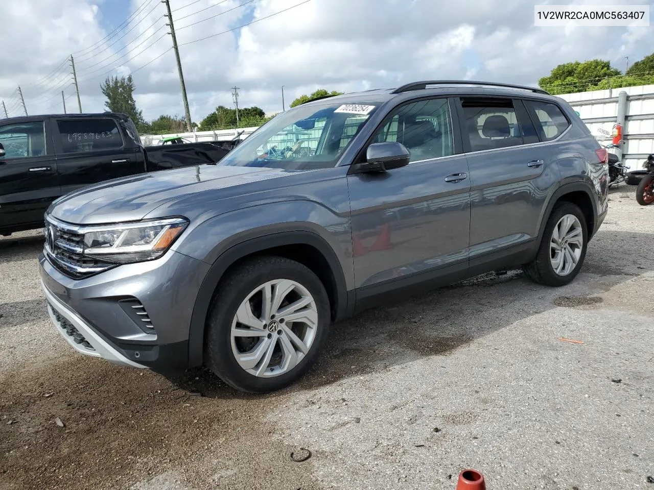 2021 Volkswagen Atlas Se VIN: 1V2WR2CA0MC563407 Lot: 70236254