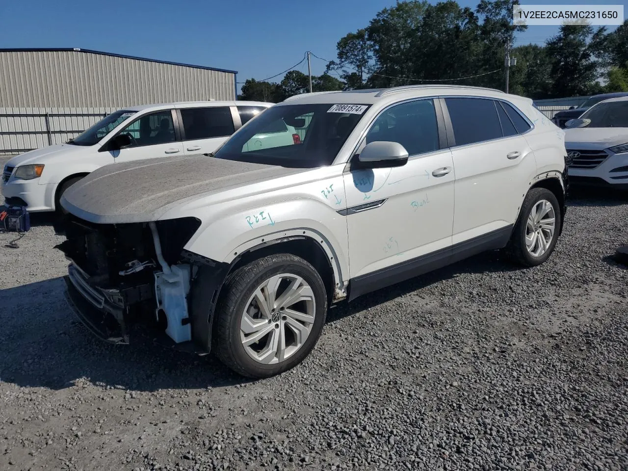 2021 Volkswagen Atlas Cross Sport Sel VIN: 1V2EE2CA5MC231650 Lot: 70891574